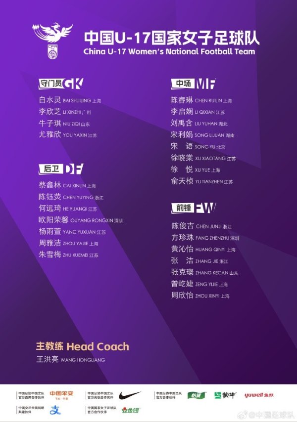 北青：孙雯行动团长带队出征U17女足寰宇杯，球队意见小组出线
