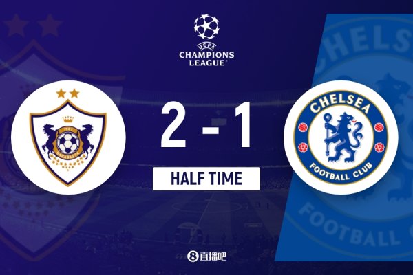 半场-切尔西暂1-2卡拉巴赫 埃斯特旺破门哈托伪善致丢球+送点