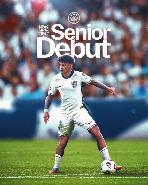 奥赖利献技英格兰队首秀，曼城官方社媒晒海报祈福