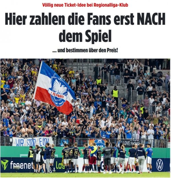 德媒：德国一球队本年临了一个主场行径，看完比赛再决定付些许钱